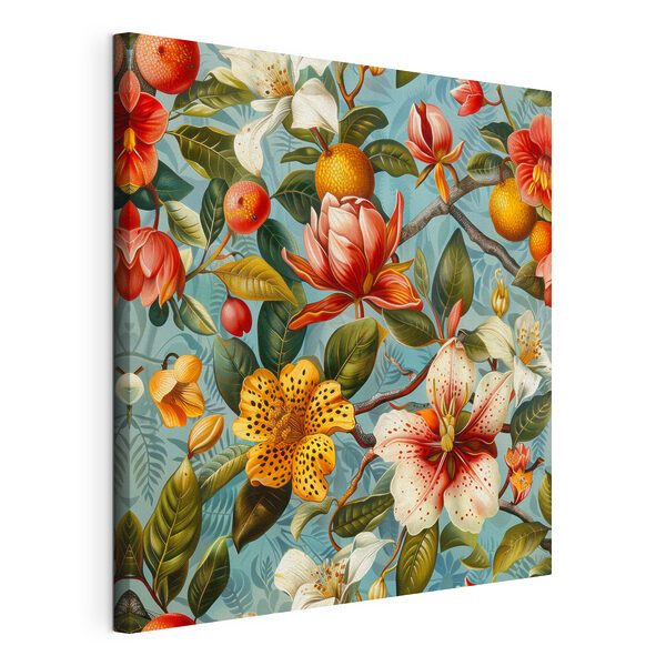 Cuadros Estampado floral con naranjas y flores (SKU: s40665) Cuadros Cuadros Estampado floral con naranjas y flores (SKU: s40665)