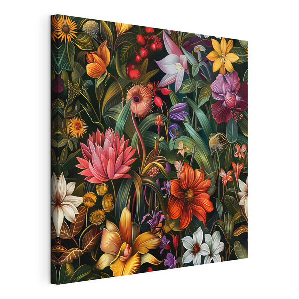 Cuadros Diseño floral colorido con muchas flores (SKU: s40667) Cuadros Cuadros Diseño floral colorido con muchas flores (SKU: s40667)