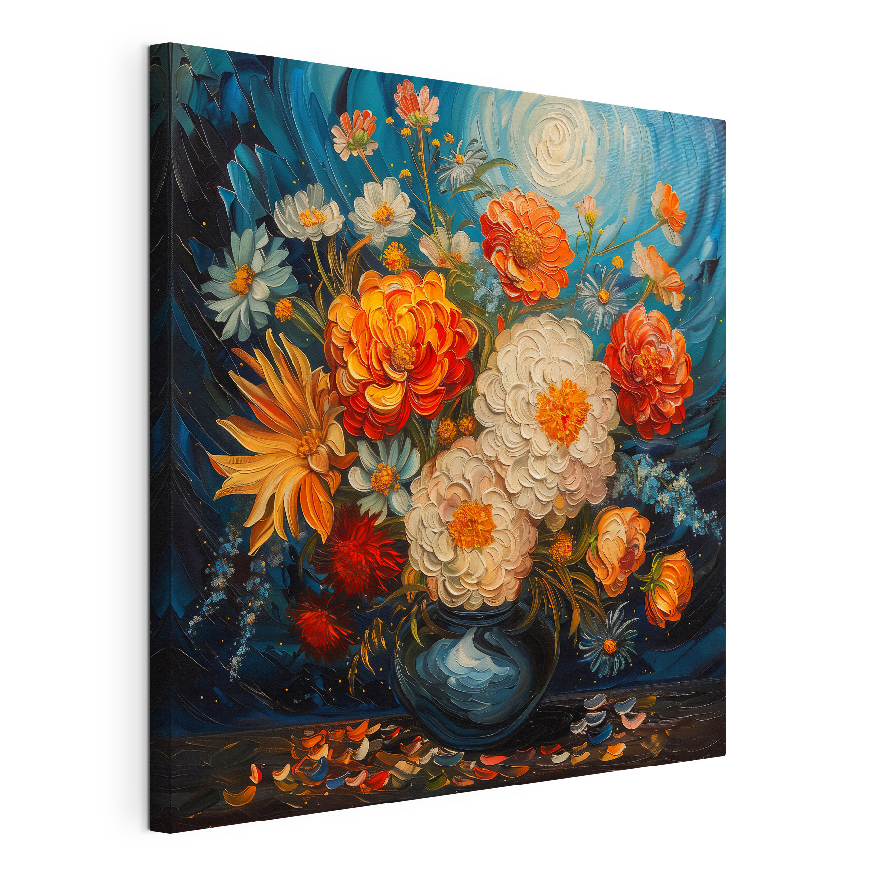 Painting of flowers in a vase