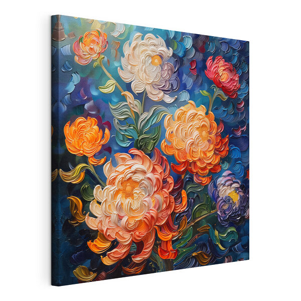 Cuadros Cuadro de flores sobre fondo azul (SKU: s40672) Cuadros Cuadros Cuadro de flores sobre fondo azul (SKU: s40672)