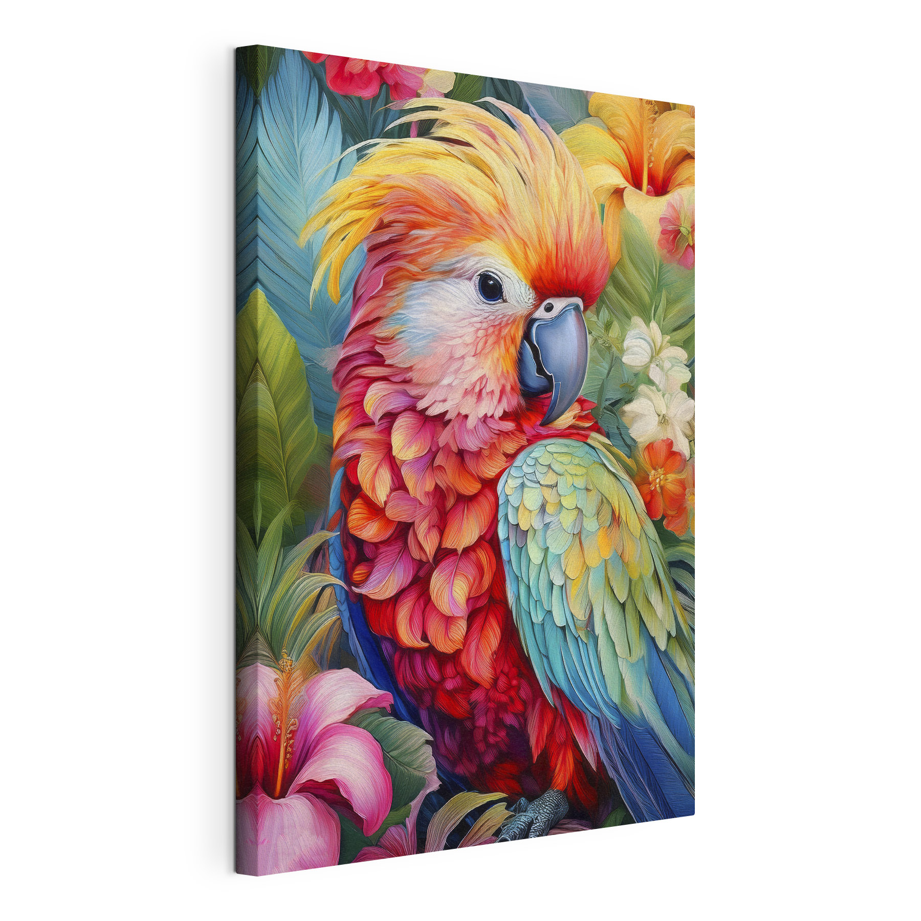 Colorful bird with feathers Colorful bird with feathers