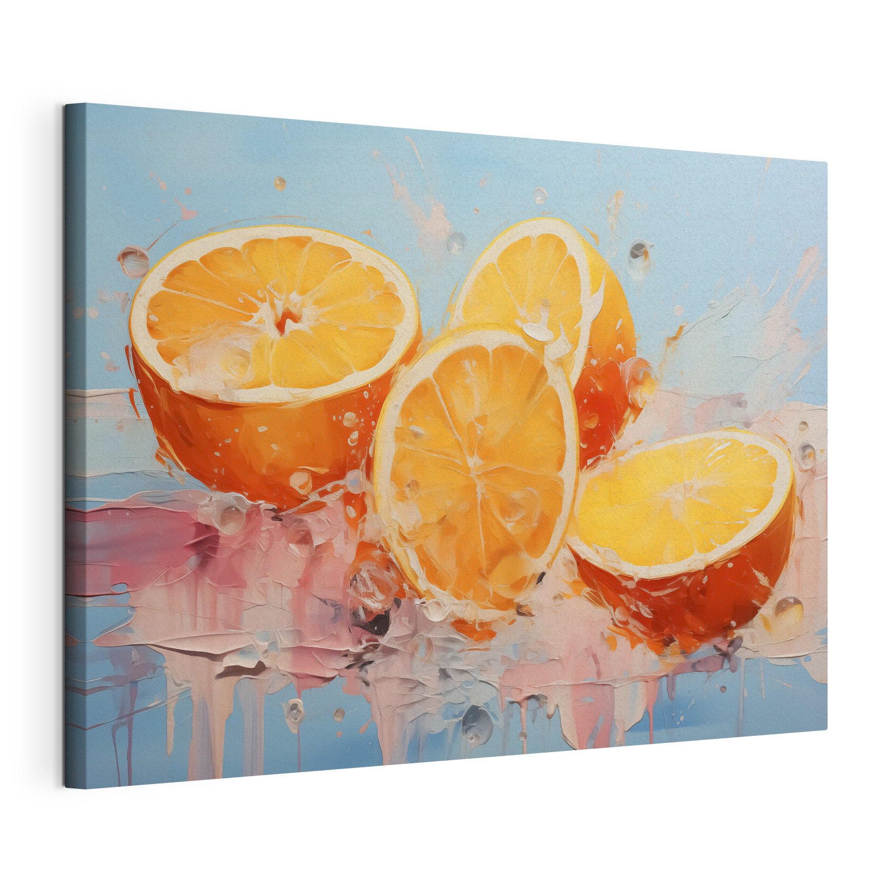 Group of oranges cut in half