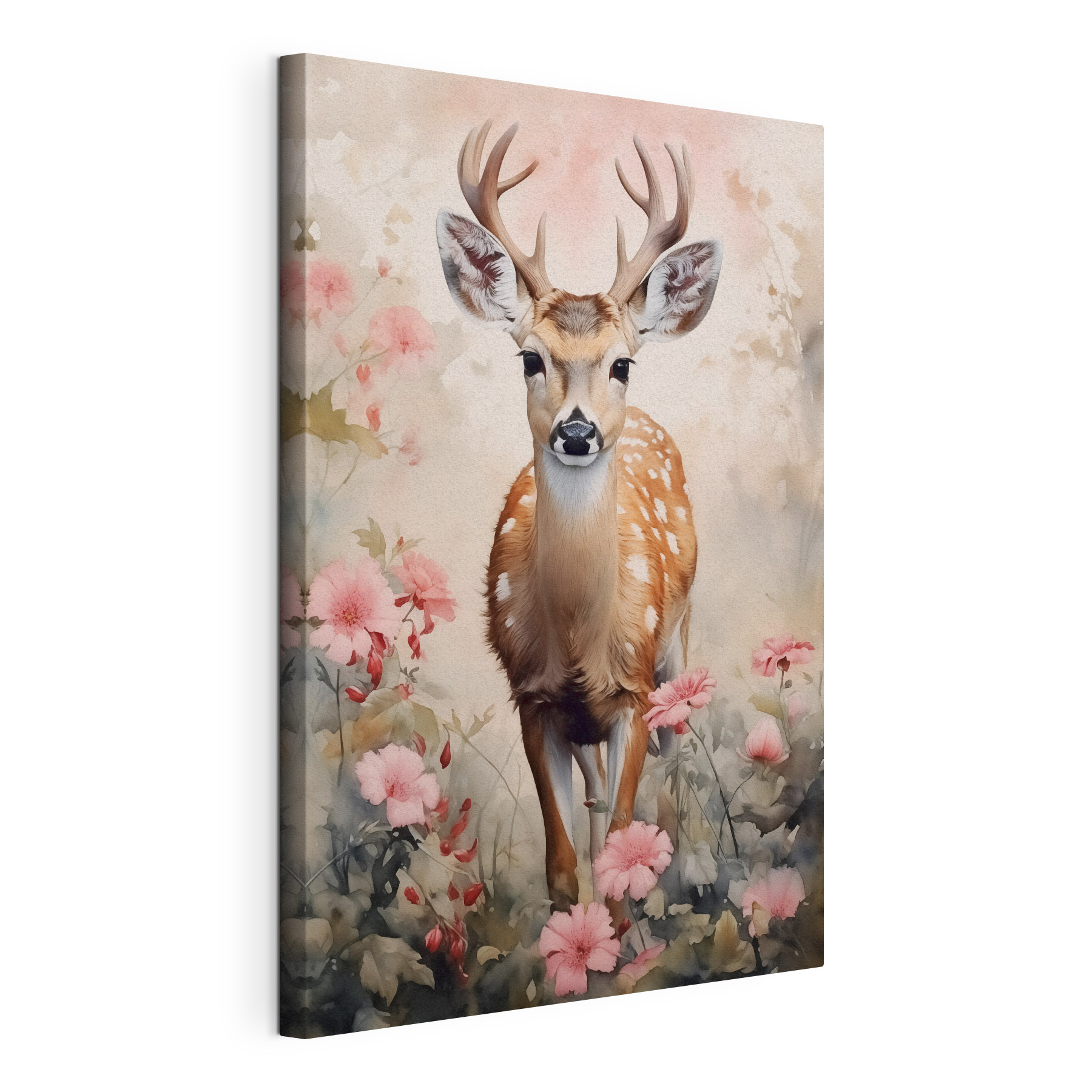 Deer in a field of flowers Deer in a field of flowers
