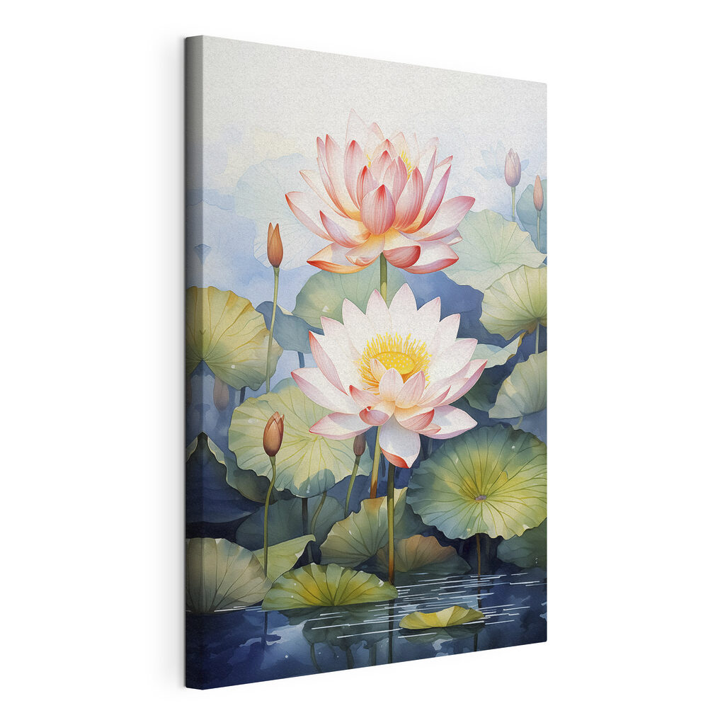 Painting of a flower and leaves Painting of a flower and leaves