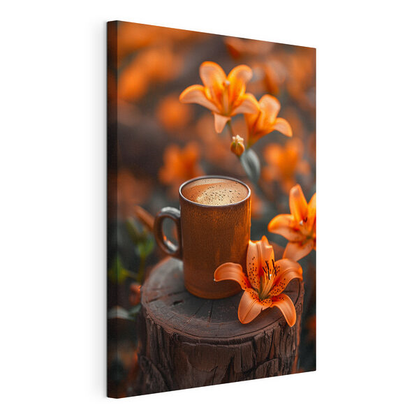 Cuadros Taza de café y flores de naranjo (SKU: s40908) Cuadros Cuadros Taza de café y flores de naranjo (SKU: s40908)