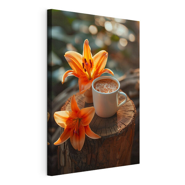 Cuadros Una taza de café y flores de azahar (SKU: s40909) Cuadros Cuadros Una taza de café y flores de azahar (SKU: s40909)