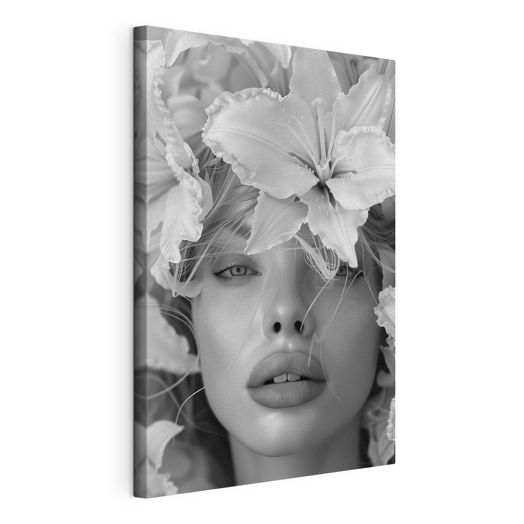 Woman with flowers on her head Woman with flowers on her head