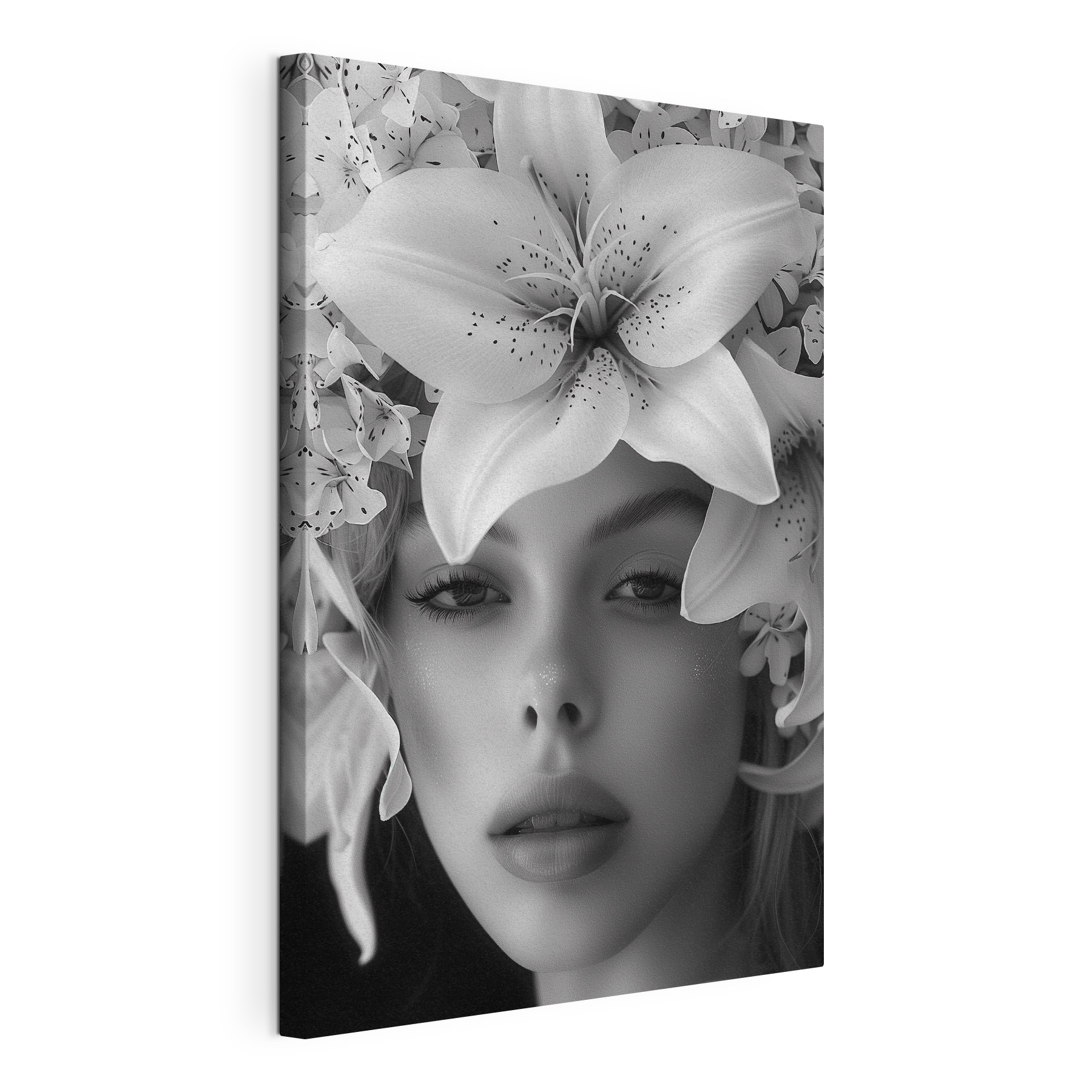 Woman with flowers on her head Woman with flowers on her head