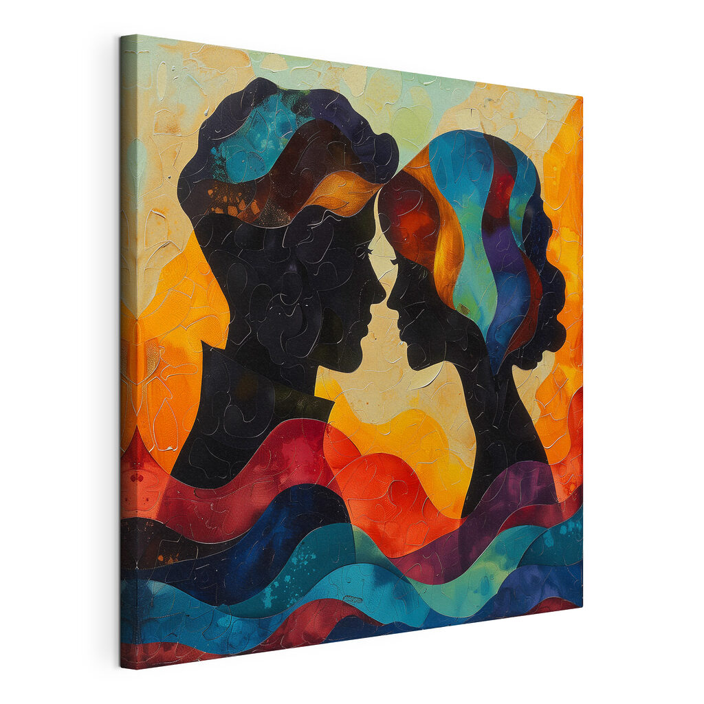 Man and woman looking at each other Man and woman looking at each other