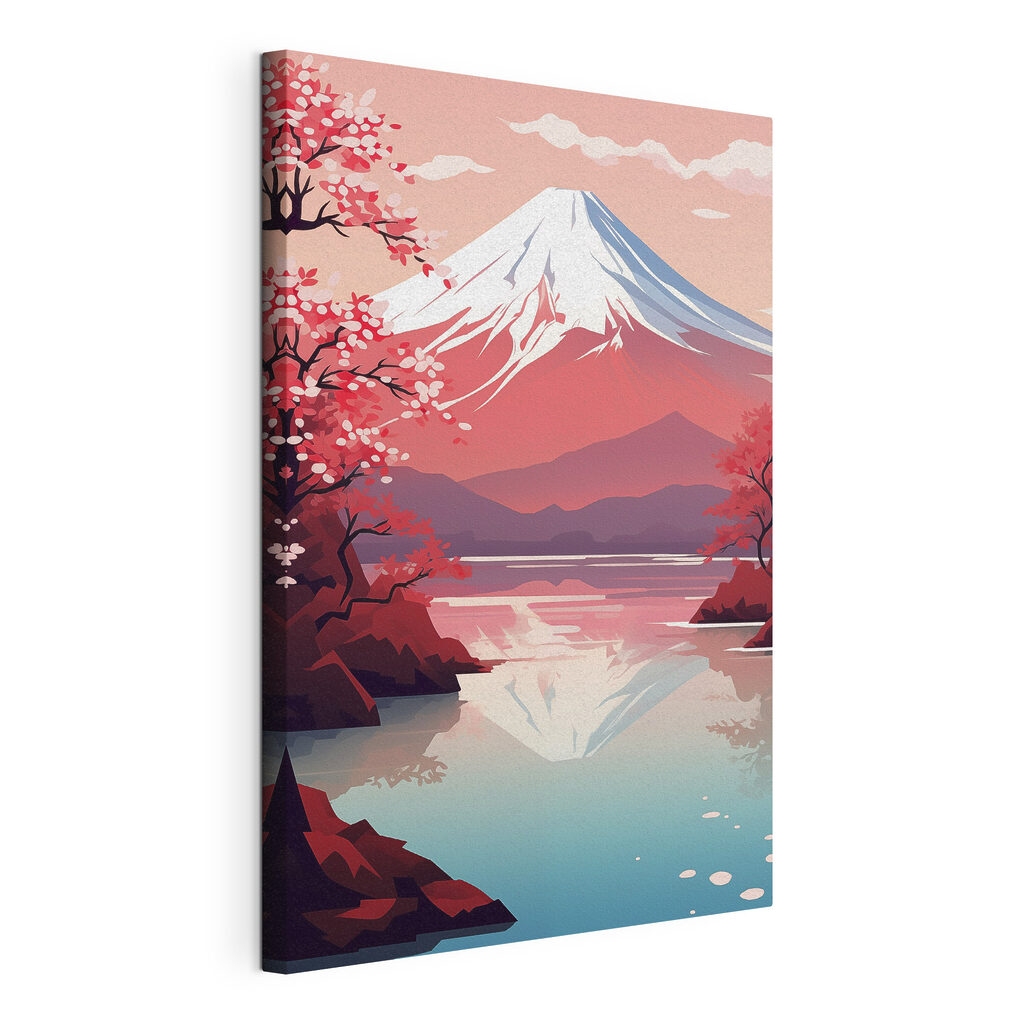 Mountain with a lake and trees Mountain with a lake and trees