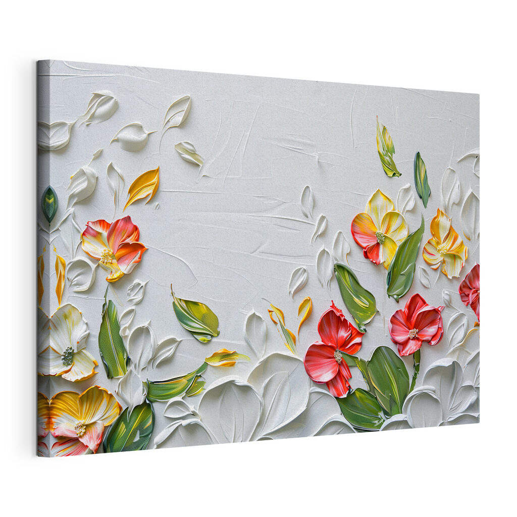 Painting of flowers and leaves Painting of flowers and leaves