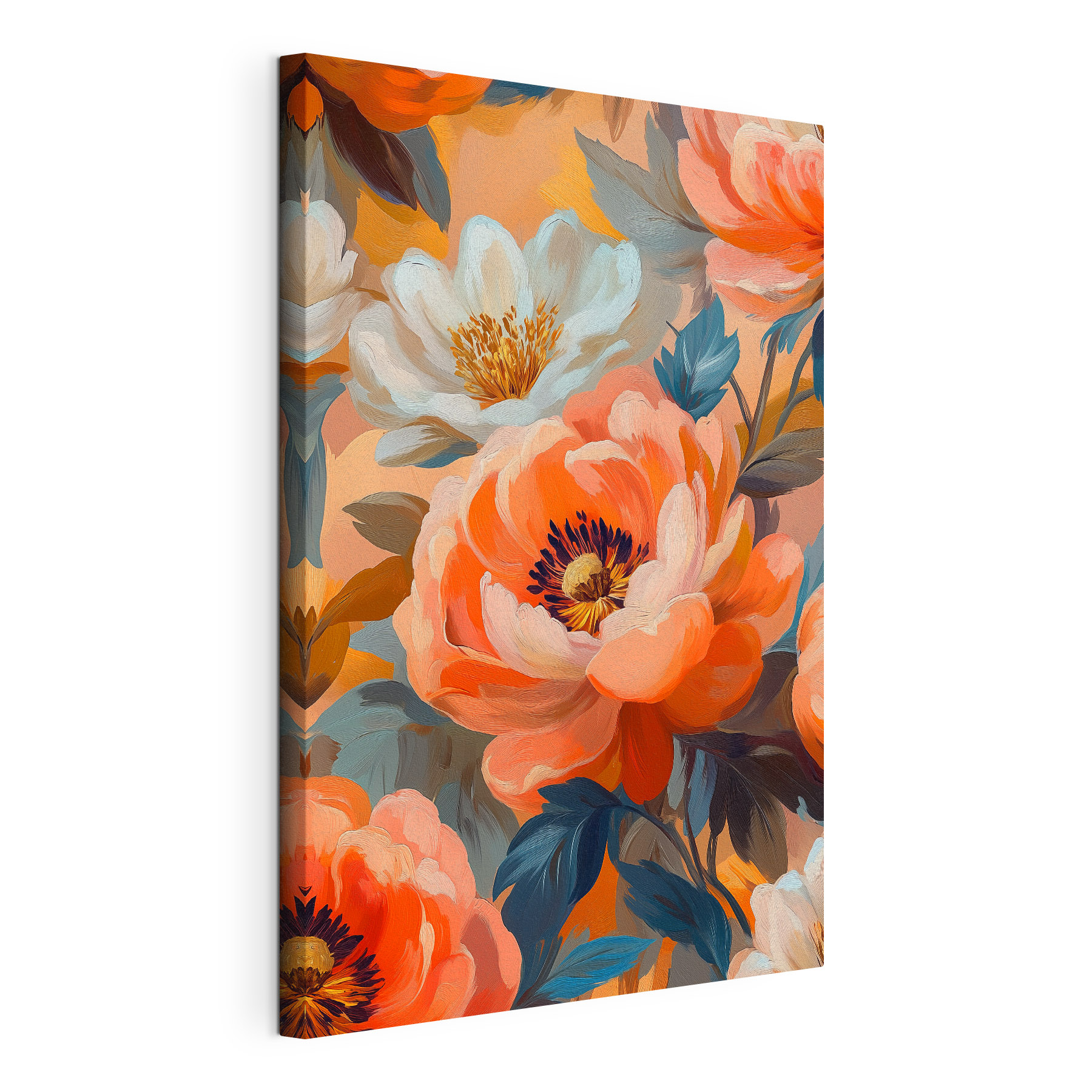 Vibrant blooms in soft pastel hues