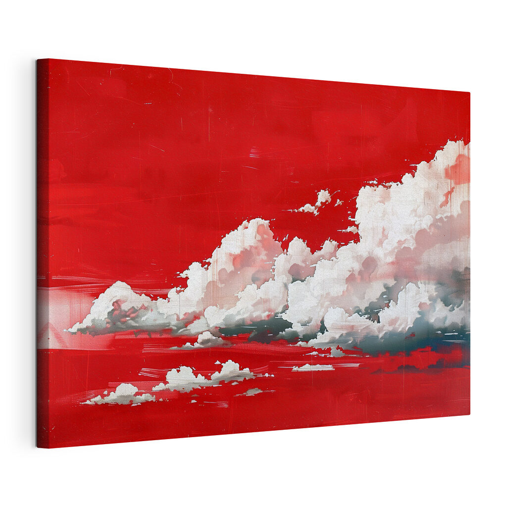 Red sky with clouds Red sky with clouds