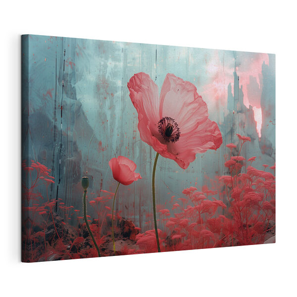 Cuadros Flores rosas en un campo (SKU: s40988) Cuadros Cuadros Flores rosas en un campo (SKU: s40988)