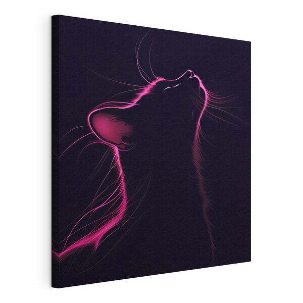 Cuadros Gato con luces rosas (SKU: s40994) Cuadros Cuadros Gato con luces rosas (SKU: s40994)