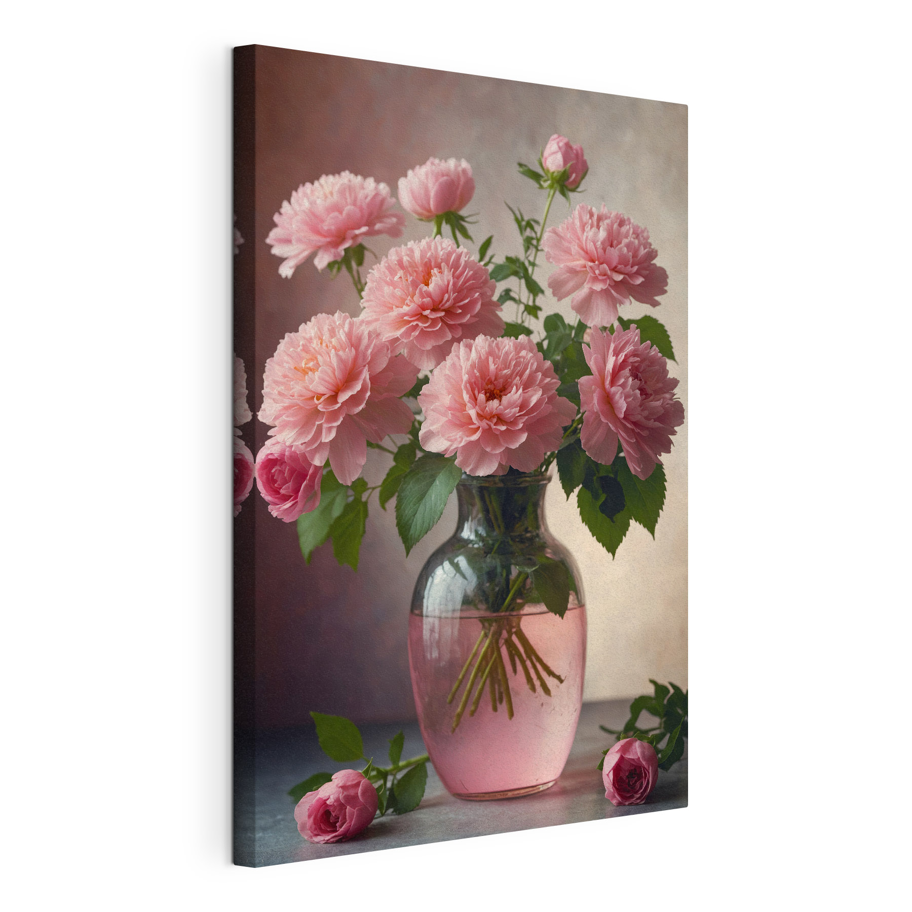 Vase with pink flowers Vase with pink flowers