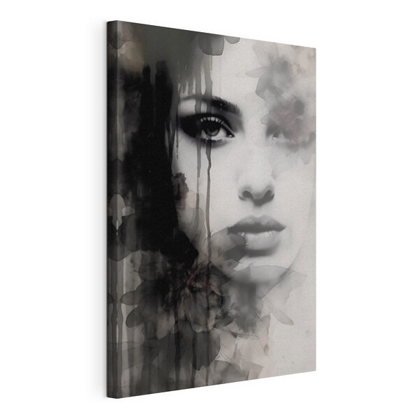 Cuadros Cuadros Rostro de mujer con flores (SKU: s41057)