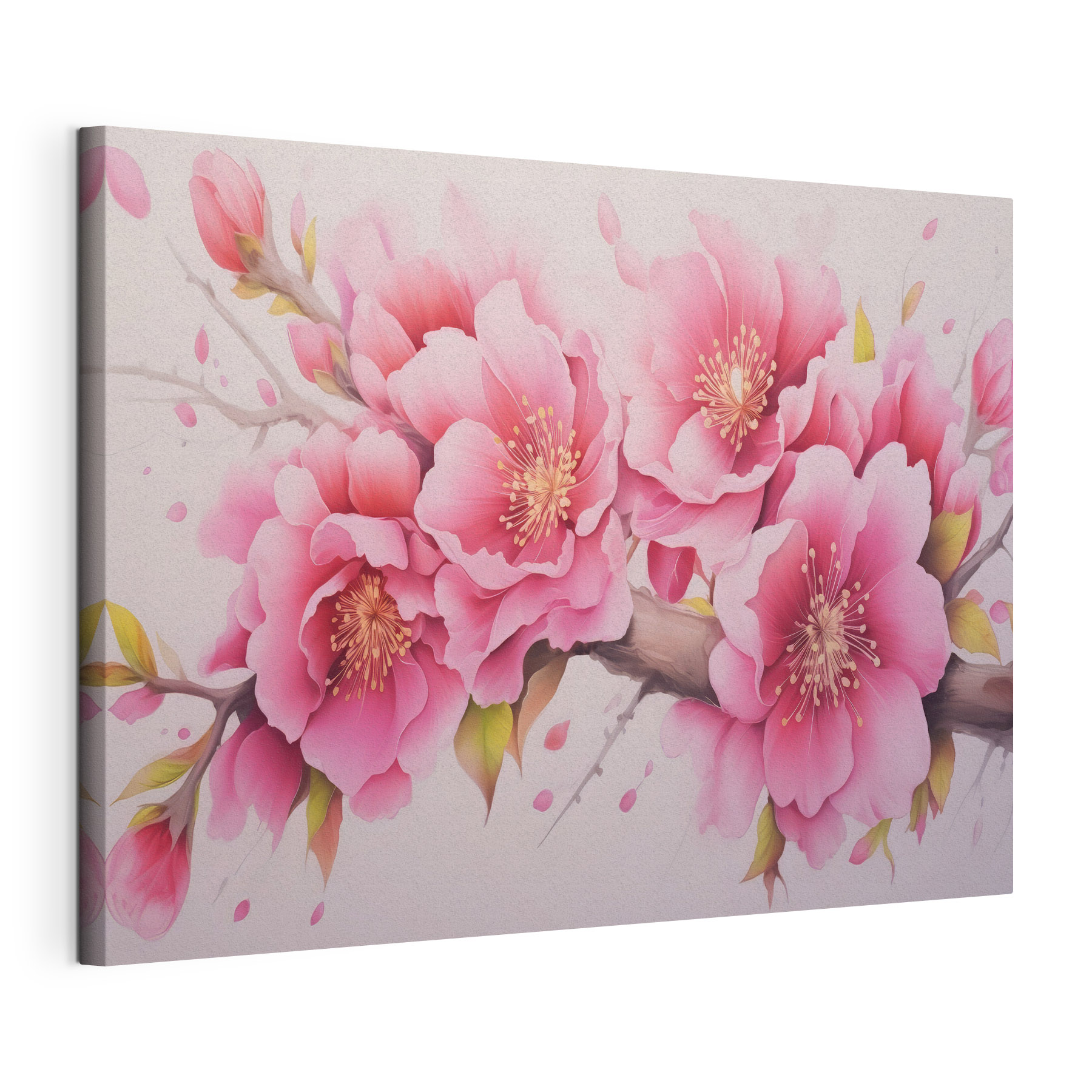 Painting of pink flowers Painting of pink flowers