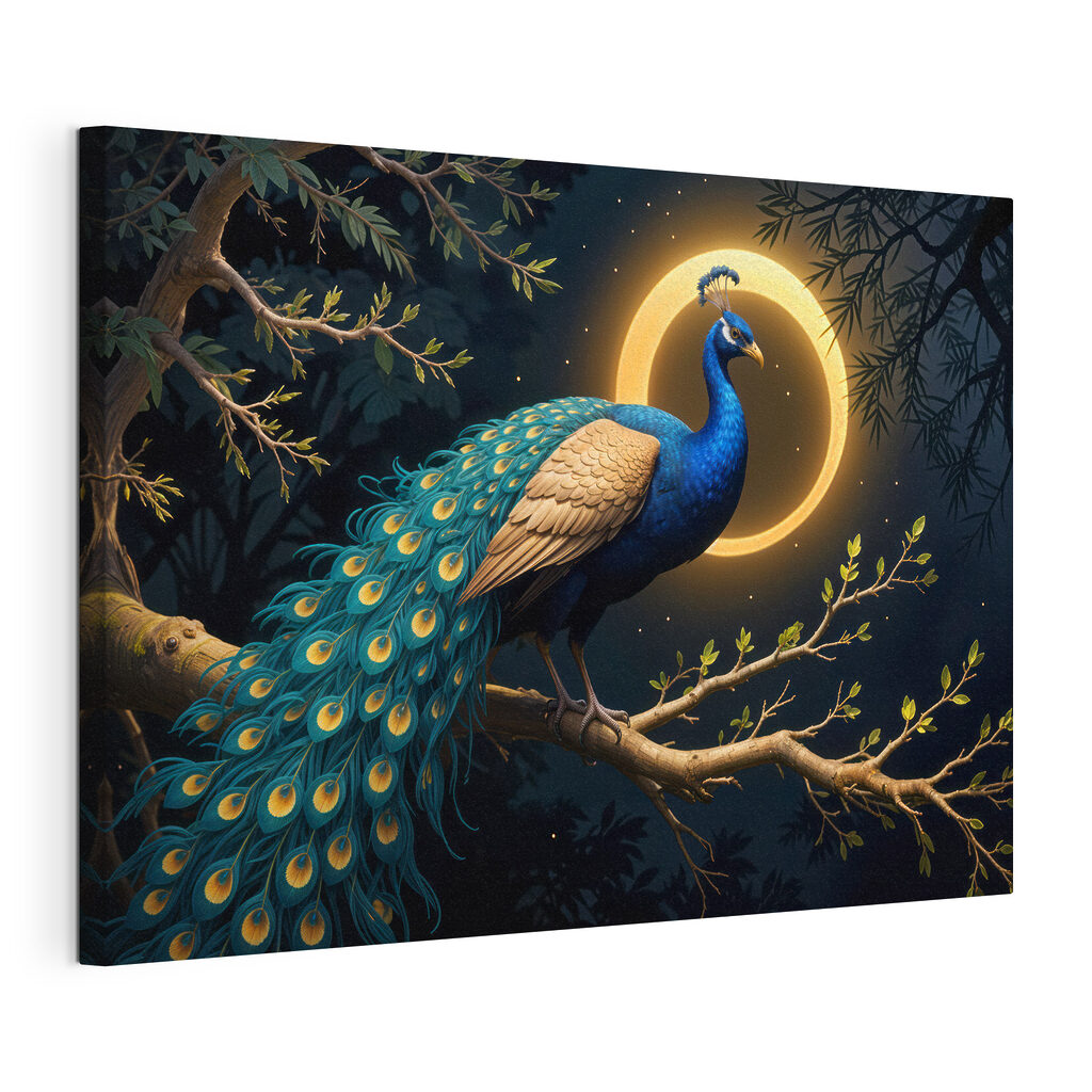 Peacock on a tree branch Peacock on a tree branch
