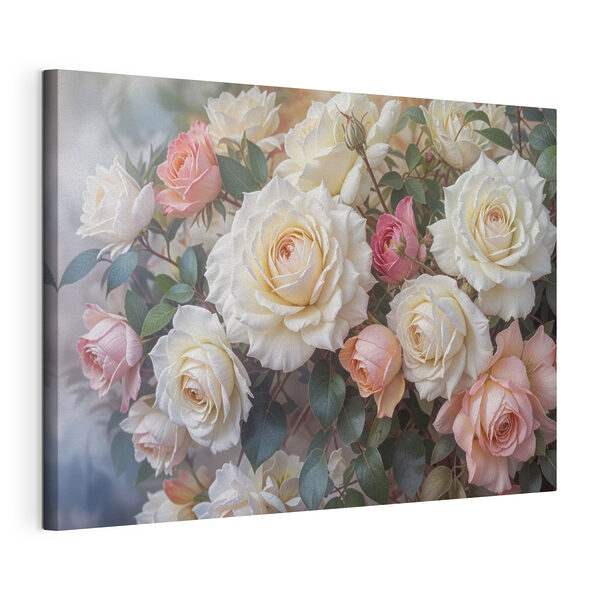 Cuadros Ramo de rosas blancas y rosas (SKU: s41095) Cuadros Cuadros Ramo de rosas blancas y rosas (SKU: s41095)