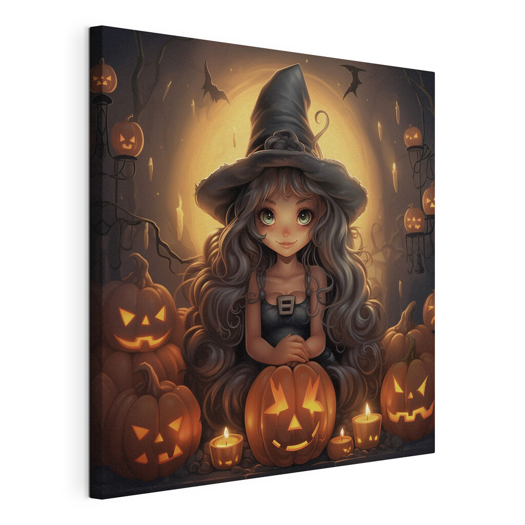 Cartoon of a person sitting on a pumpkin