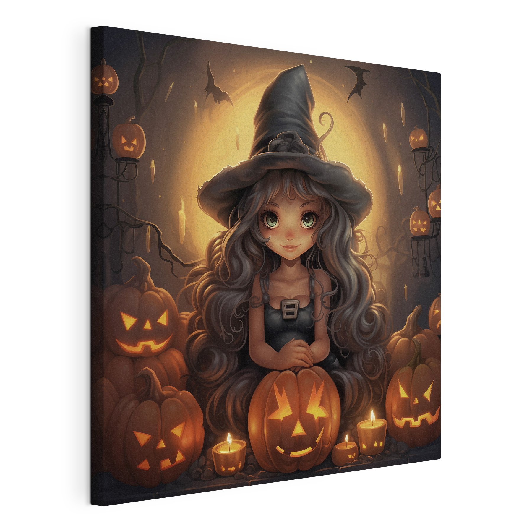 Cartoon of a person sitting on a pumpkin