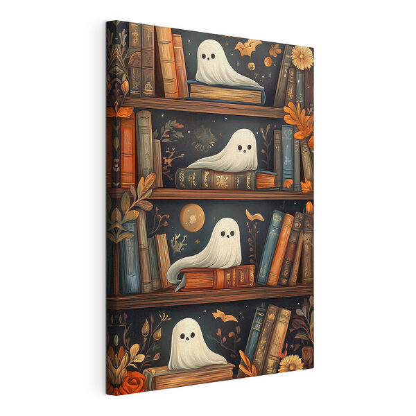 Cuadros Una estantería llena de libros con fantasmas (SKU: s41115) Cuadros Cuadros Una estantería llena de libros con fantasmas (SKU: s41115)