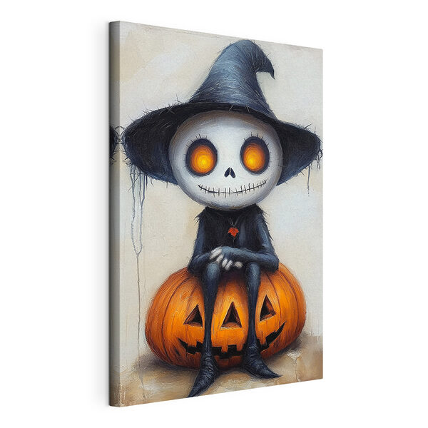 Cuadros Personaje de dibujos animados sentado sobre una calabaza (SKU: s41126) Cuadros Cuadros Personaje de dibujos animados sentado sobre una calabaza (SKU: s41126)