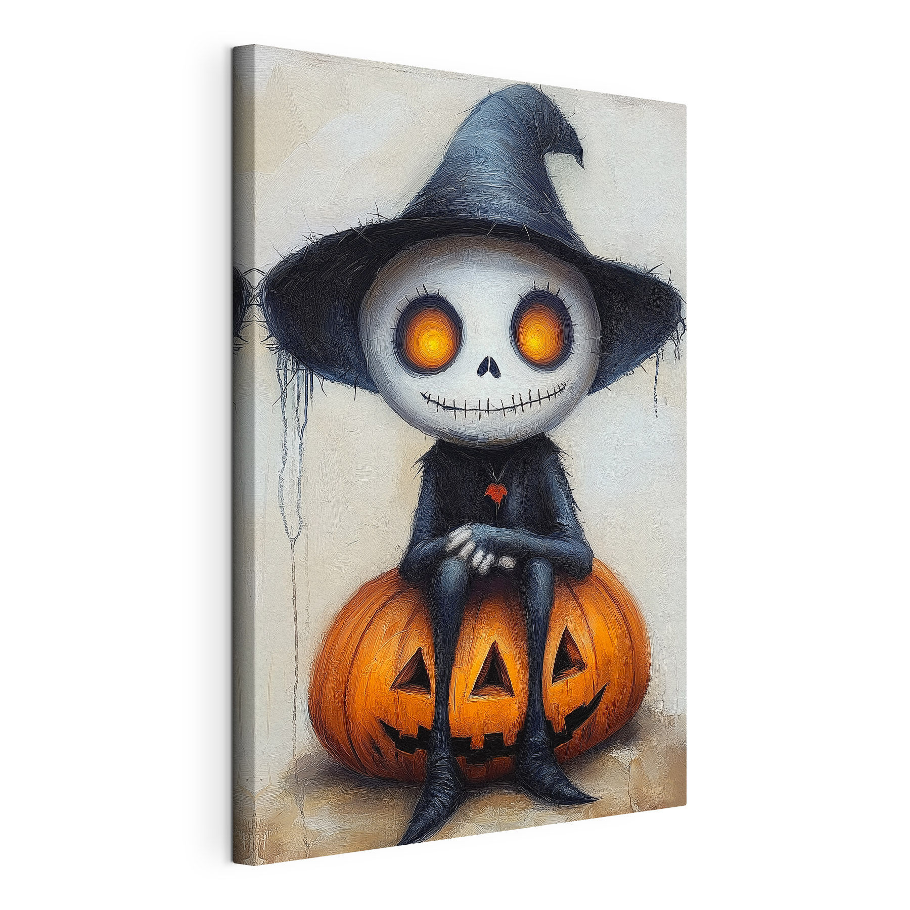 Cartoon character sitting on a pumpkin Cartoon character sitting on a pumpkin