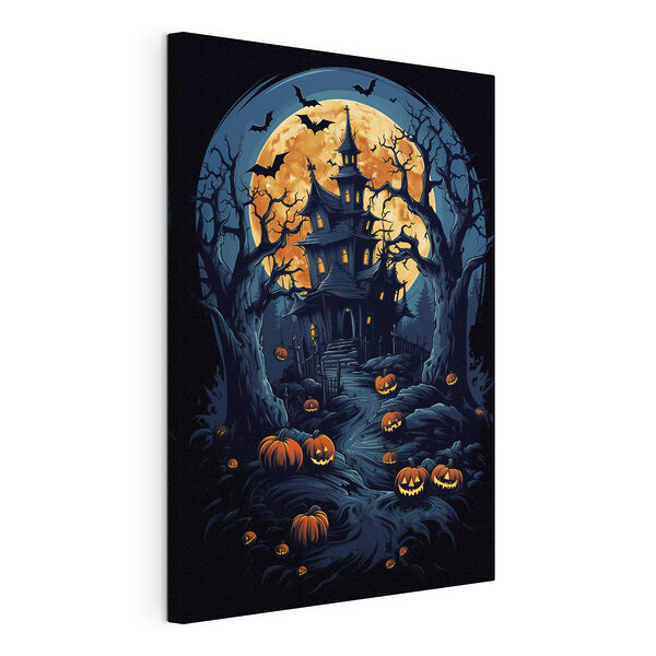 Cuadros Casa encantada con calabazas y luna llena (SKU: s41134) Cuadros Cuadros Casa encantada con calabazas y luna llena (SKU: s41134)