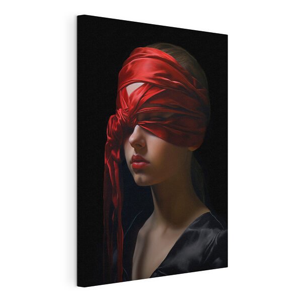 Cuadros Mujer con un pañuelo rojo sobre los ojos (SKU: s41150) Cuadros Cuadros Mujer con un pañuelo rojo sobre los ojos (SKU: s41150)