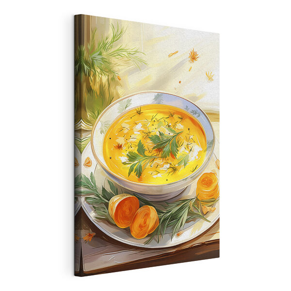 Cuadros Un plato con un cuenco de sopa y verduras (SKU: s41171) Cuadros Cuadros Un plato con un cuenco de sopa y verduras (SKU: s41171)