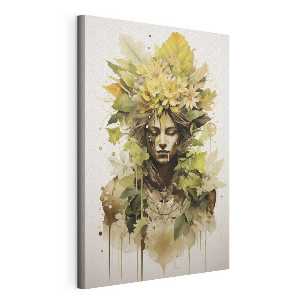 Woman with flowers in her hair Woman with flowers in her hair