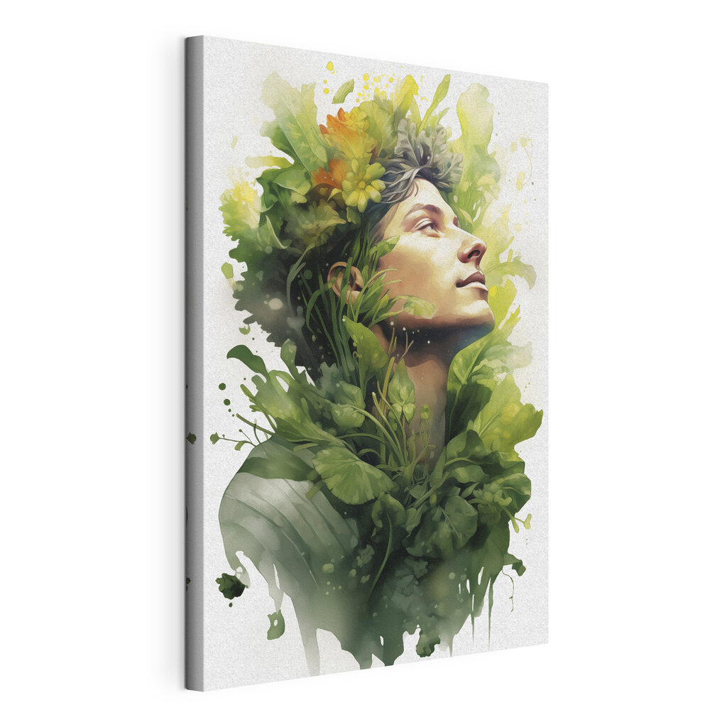 Man with flowers in his hair