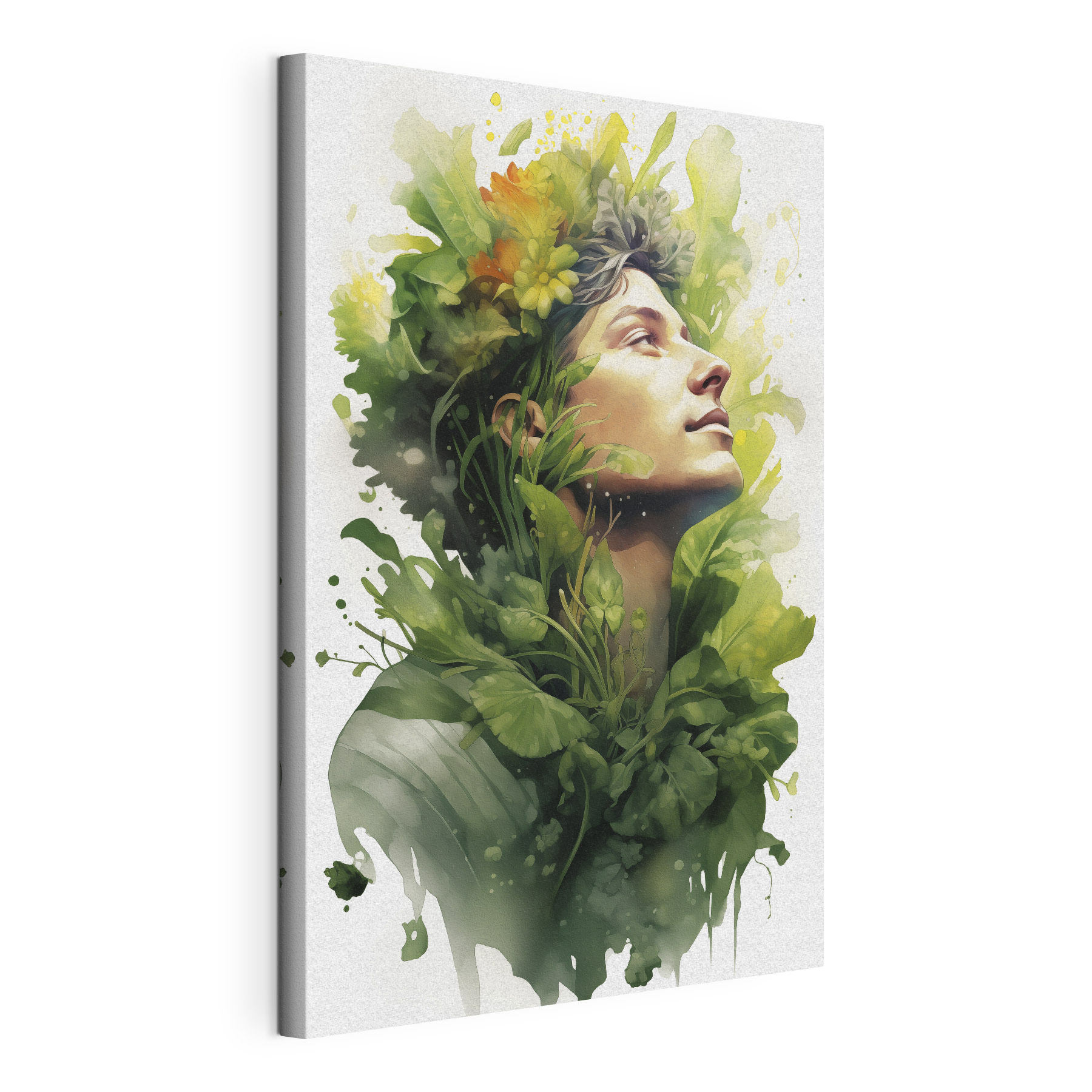Man with flowers in his hair