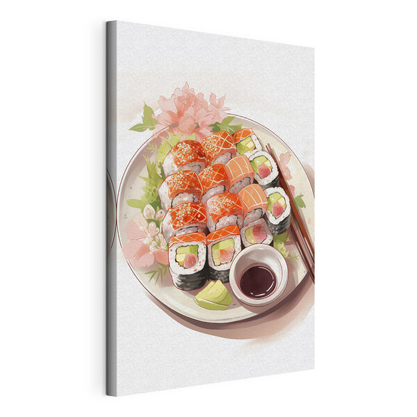Cuadros Cuadros Plato de sushi con palillos (SKU: s41180)