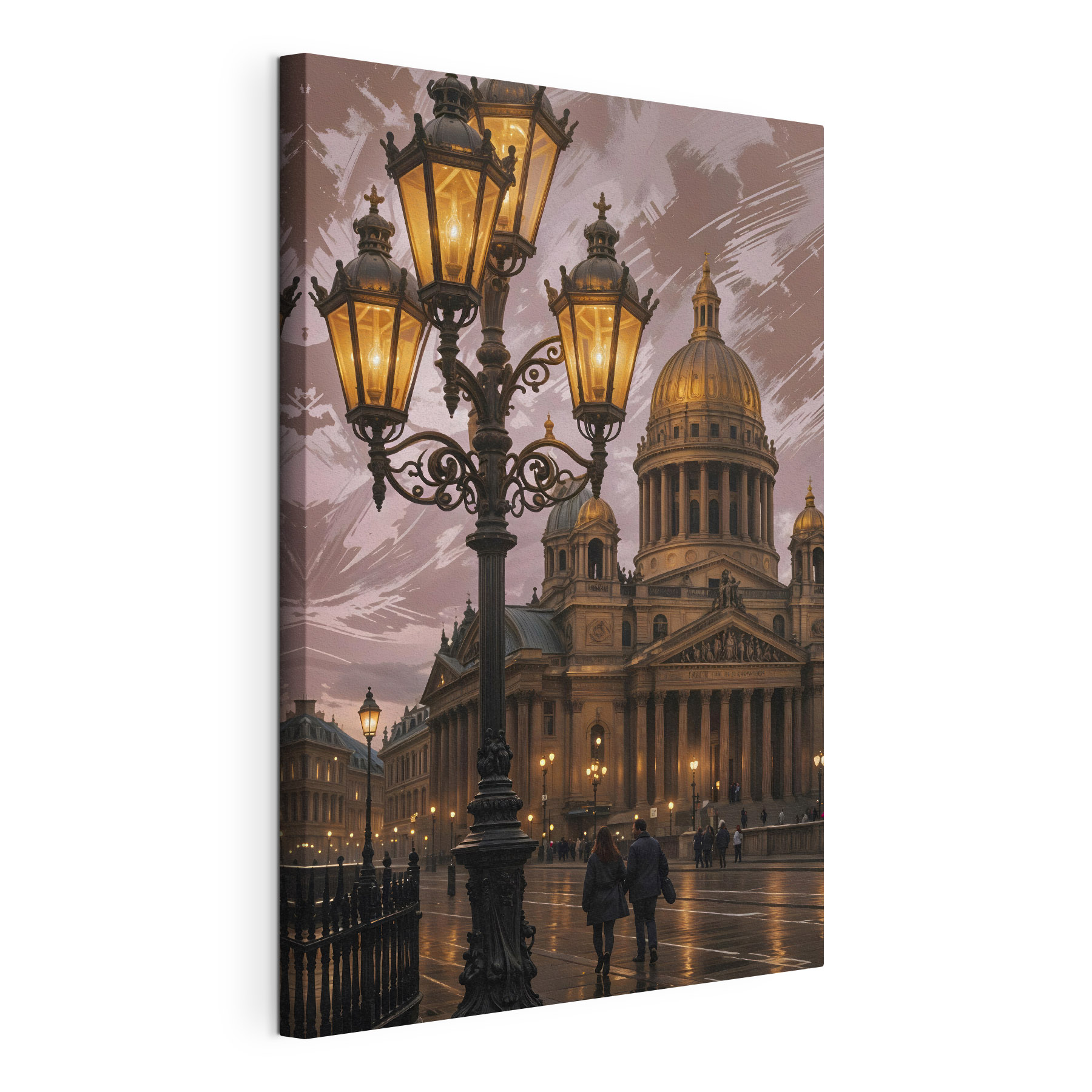 Large building with a dome and columns Large building with a dome and columns