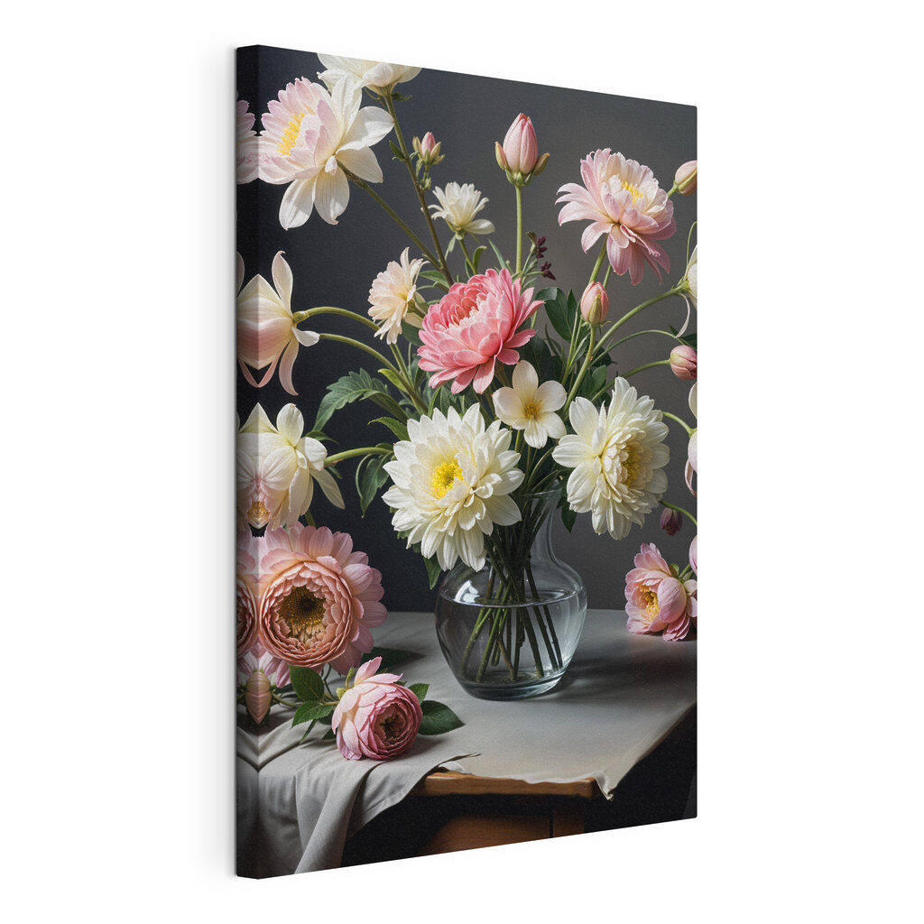 Vase of flowers on a table