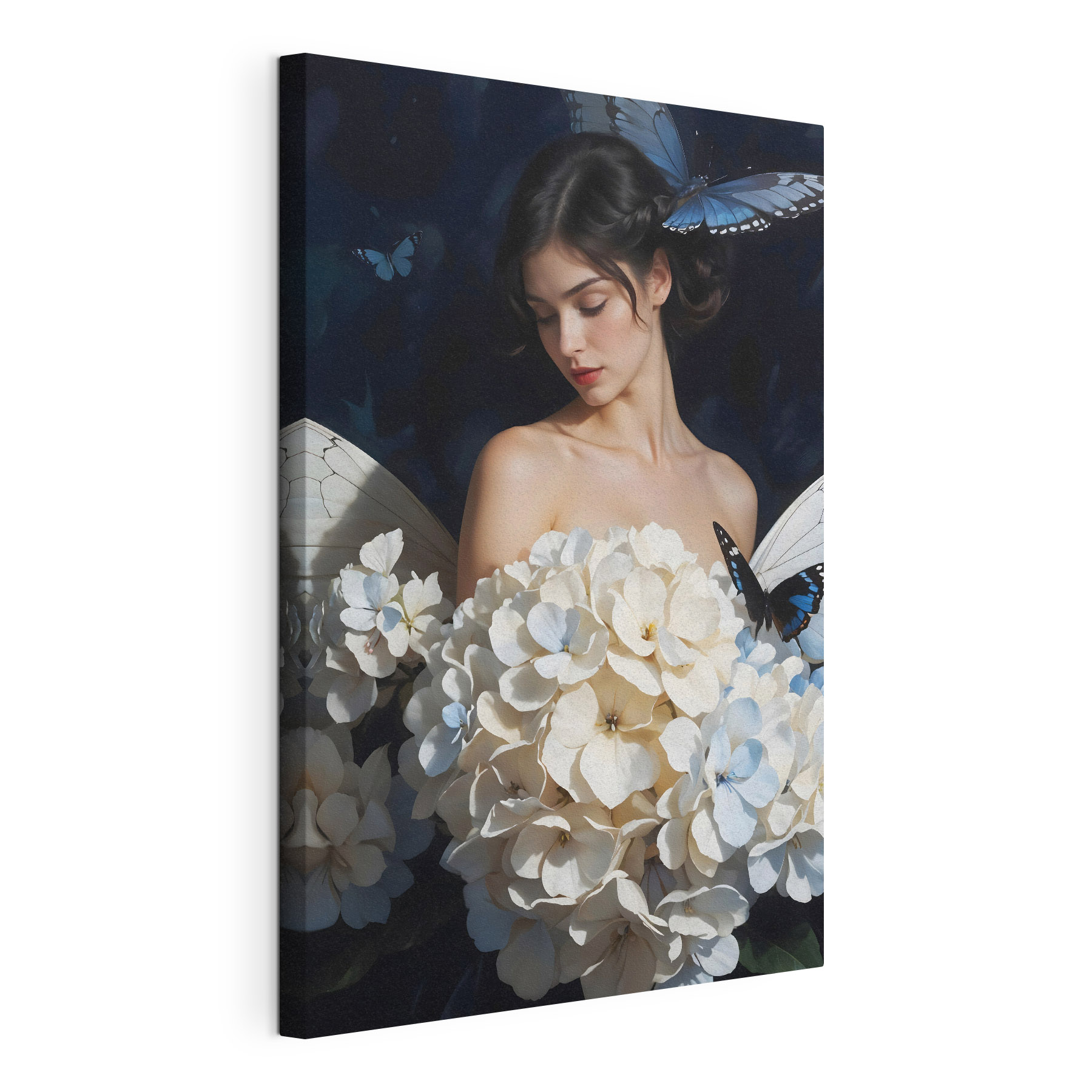 Woman with butterflies and flowers Woman with butterflies and flowers