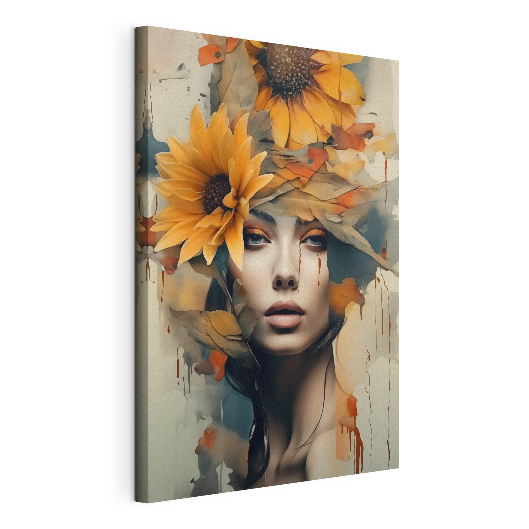Woman with flowers in her hair Woman with flowers in her hair