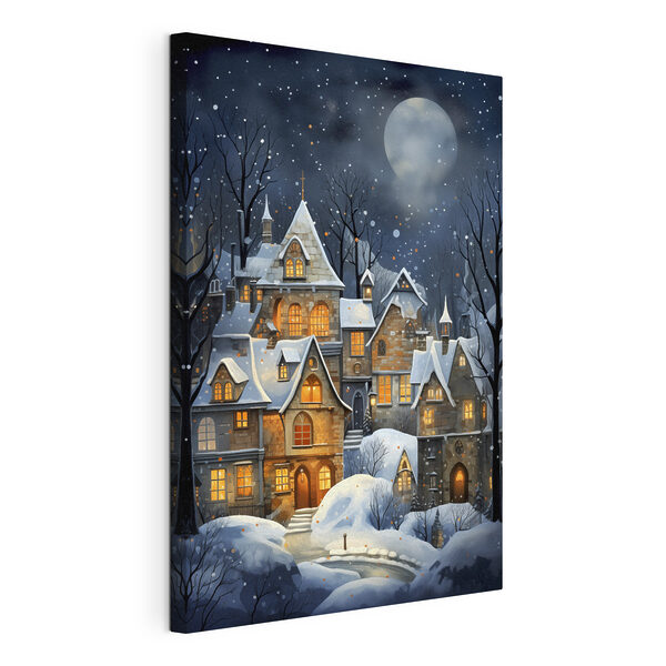 Cuadros Casas cubiertas de nieve en un bosque nevado (SKU: s41276) Cuadros Cuadros Casas cubiertas de nieve en un bosque nevado (SKU: s41276)
