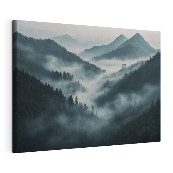 Cuadros Cordillera cubierta de niebla con árboles (SKU: s41318) Cuadros Cuadros Cordillera cubierta de niebla con árboles (SKU: s41318)