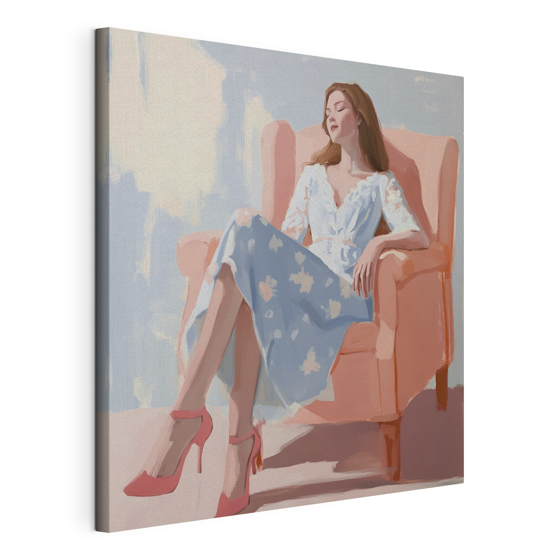 Woman sitting in a chair Woman sitting in a chair