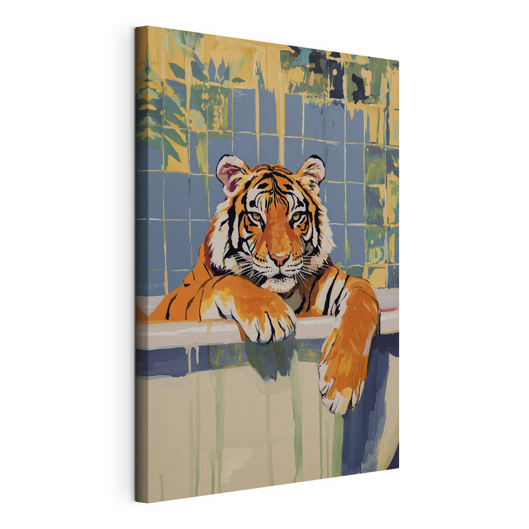 Tiger in a bathtub