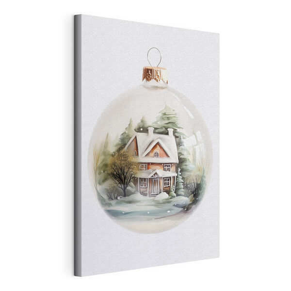 Bola de cristal con una pintura de una casa y unos árboles Cuadros Bola de cristal con una pintura de una casa y unos árboles