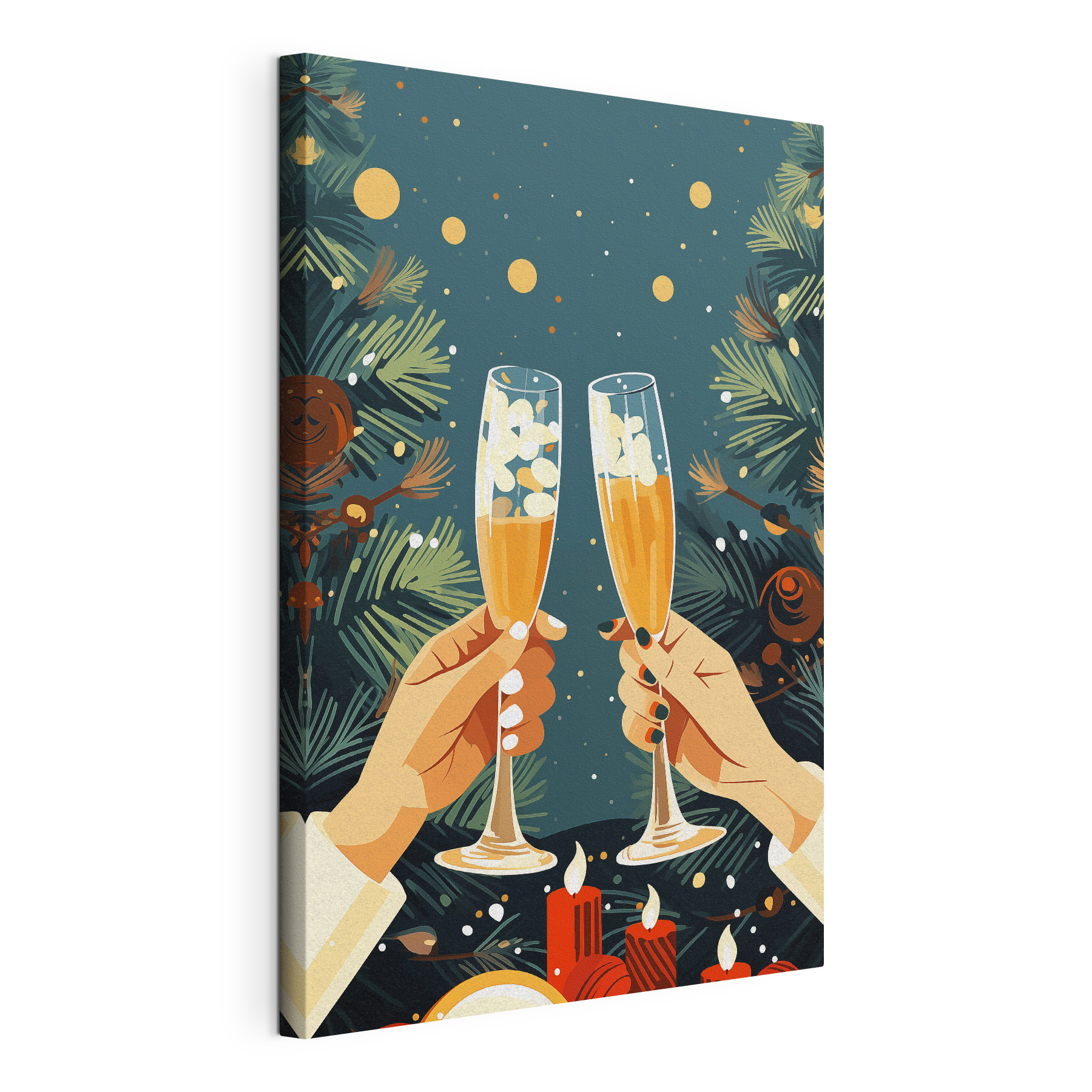 Pair of hands holding champagne glasses Pair of hands holding champagne glasses