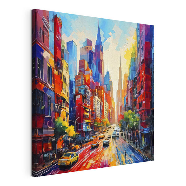 Cuadros Calle urbana con coches y edificios (SKU: s41408) Cuadros Cuadros Calle urbana con coches y edificios (SKU: s41408)