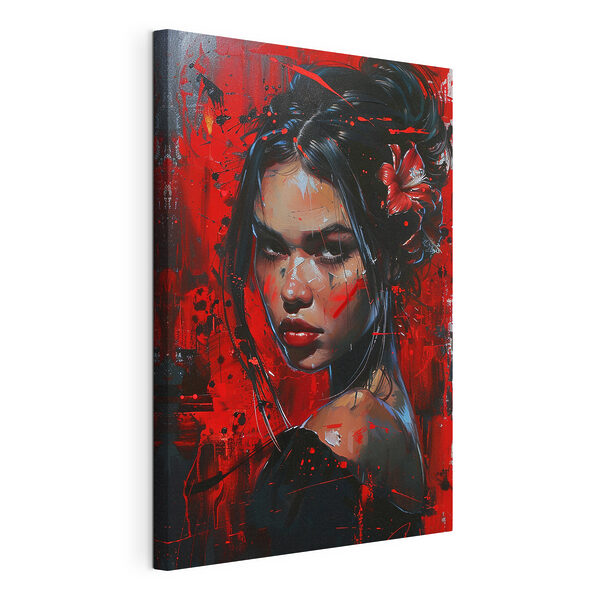 Cuadros Cuadro de una mujer con pintura roja (SKU: s41413) Cuadros Cuadros Cuadro de una mujer con pintura roja (SKU: s41413)