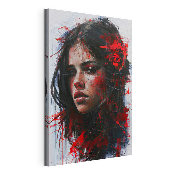 Cuadros Cuadro de una mujer con pintura roja (SKU: s41415) Cuadros Cuadros Cuadro de una mujer con pintura roja (SKU: s41415)