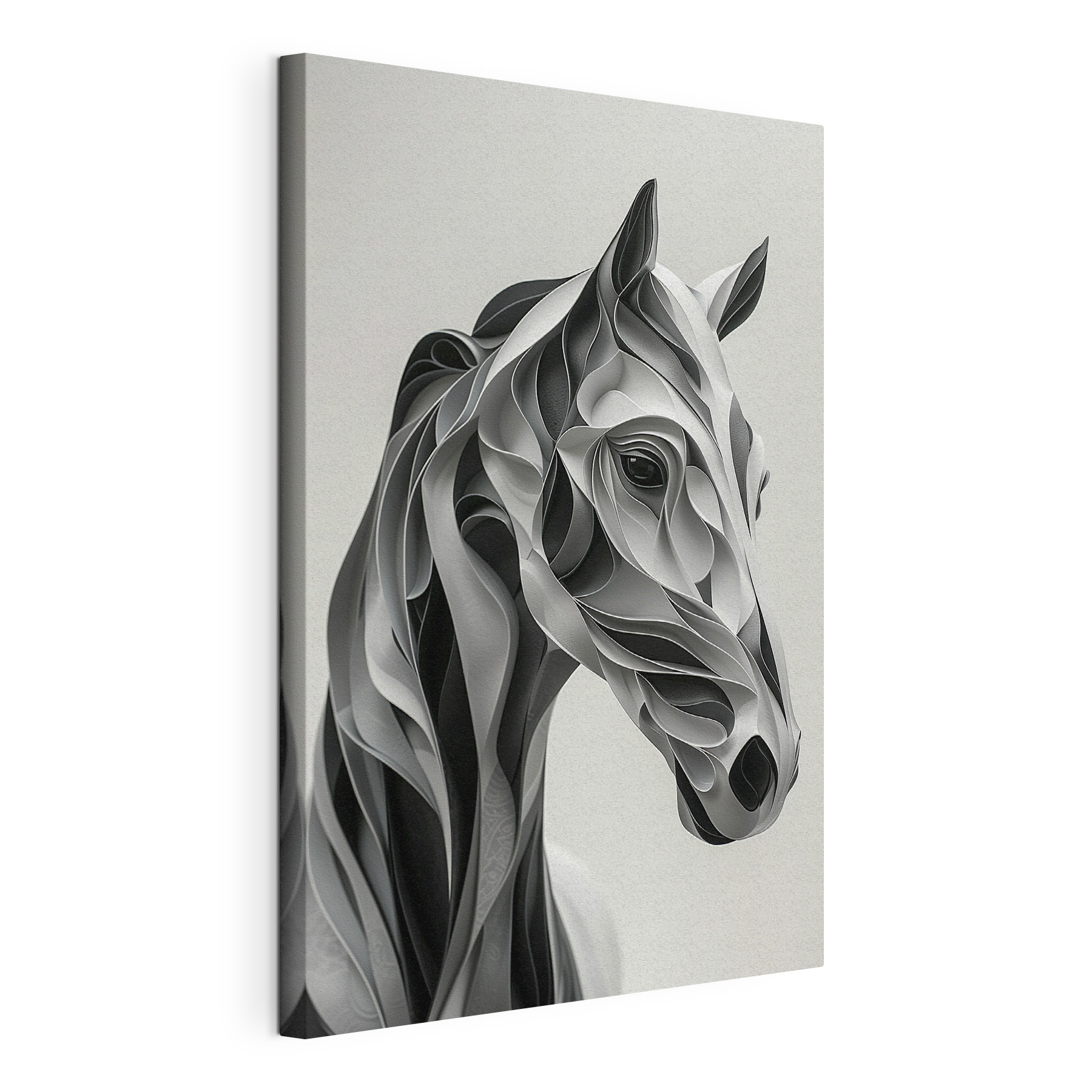 Horse head made of paper